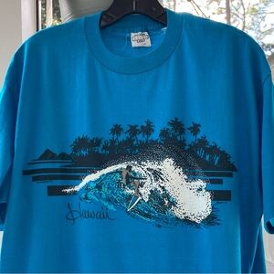 Vintage 80s 90s Hawaii Surfer Single Stitch Tee NOS